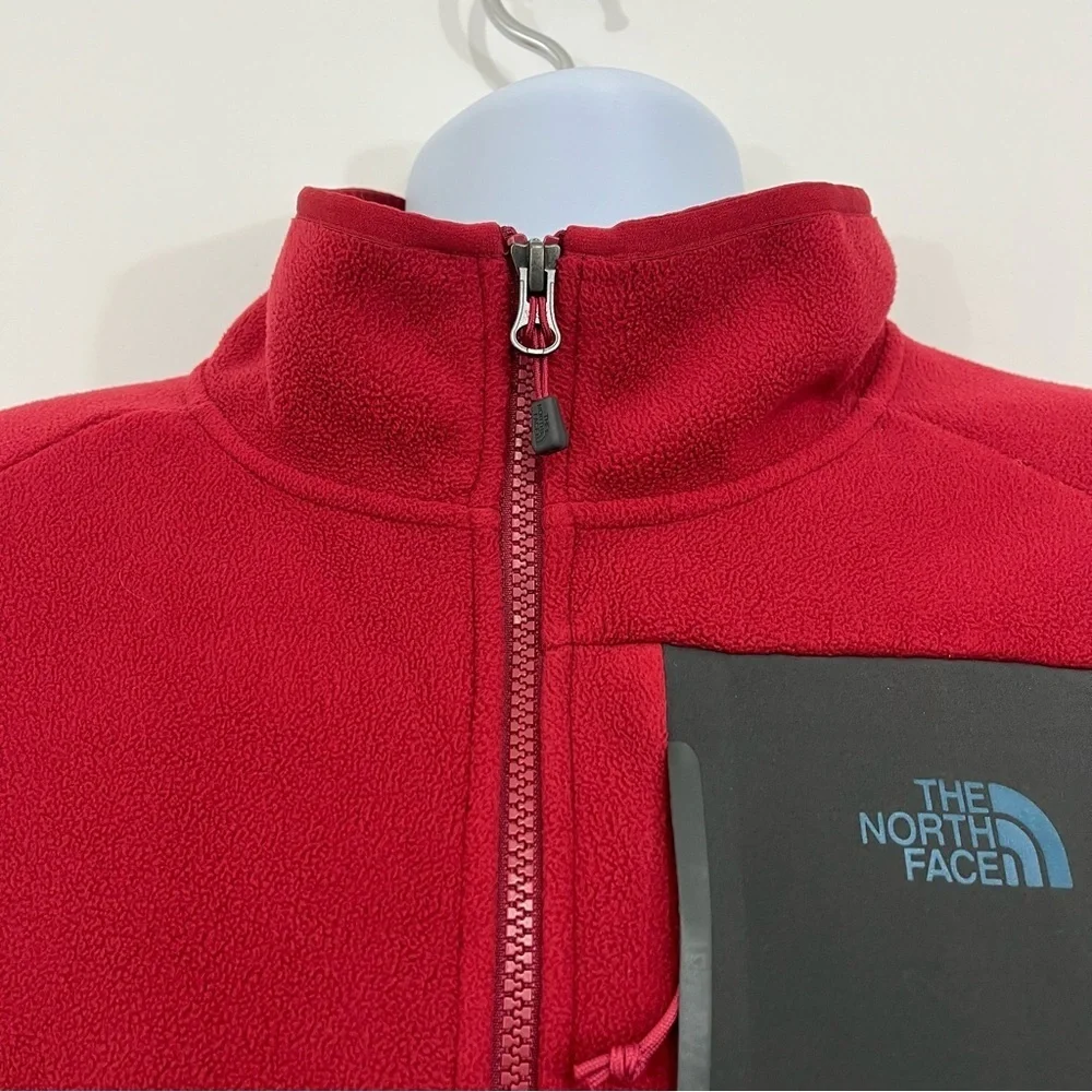 The North Face Red Chimborazo Sherpa Lined Full Zip Jacket